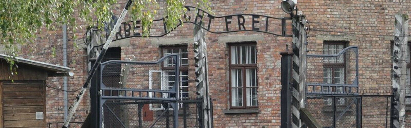The sign at the entrance to Auschwitz translates to "work makes one free."  