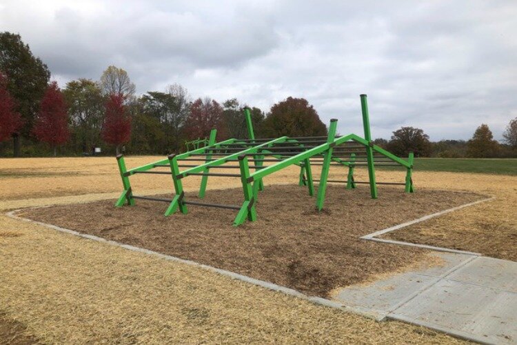 The new obstacle courses at Woodland Mound can be used in a variety of ways.