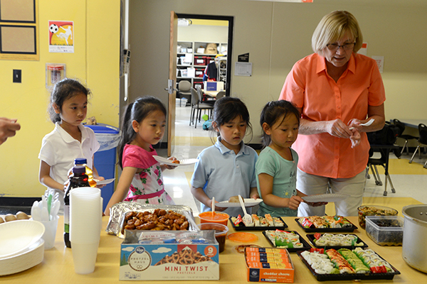Academy of World Languages hosted a year-end buffet for students and families
