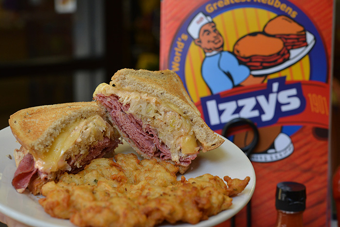 Izzy's famous reuben sandwich