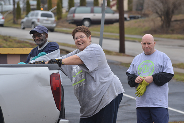 Patti Hogan and friends on one of their many clean-up missions throughout Price Hill