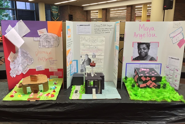 Student work is on display all week at the Main Public Library downtown