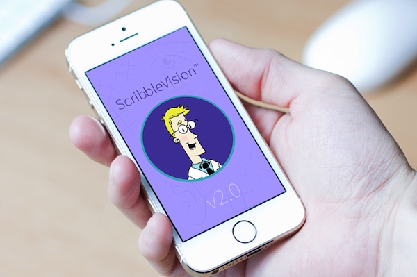 The ScribbleVision mobile app scans the exam paper to unlock additional content