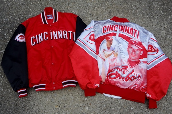 Reds jackets from the '80s and '90s will be among the sports apparel available at the popup shop