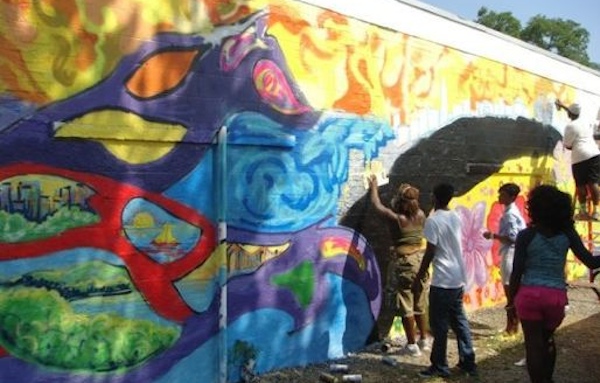 A mural project in Quest Skinner's neighborhood