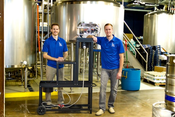 Eric Tanner (left) and Anthony Stoeber are launching Brewers Buddy via a Kickstarter campaign