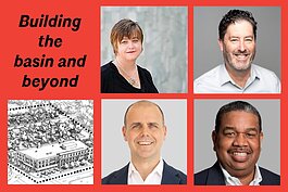 Panelists top row l to r: Sarah Kleiner, Jim Guthrie; bottom row l to r: Chad Burke, Vince Terry. 