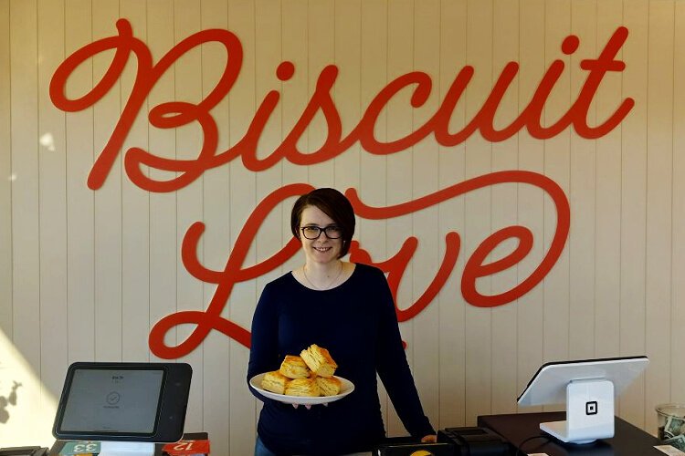 Biscuit Love opened in OTR in October as the Nashville-based boutique chain’s first foray north of the Mason-Dixon Line. Mgr. Ashley Harris ran one of its Music City restaurants and is excited to engage local organizations.