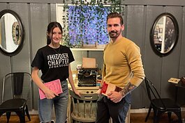 Owner Dave Mulcahy and his daughter, Maddie Mulcahy, a sophomore at Highlands High School who often helps out in the store.