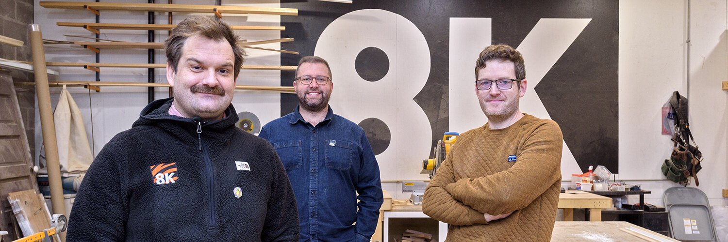 8K principals (l to r) Michael Fischer, Michael Chewning and Barrett McClish selectively develop properties to foster neighborhood growth while respecting historic structures’ legacy. 