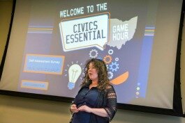 Brittany York lead the Civics Essential trivia series.