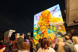 Chaske Haverkos will submit his third BLINK projection-mapping project. His 2022 submission, entitled “Beyond the Visible Spectrum” is an engaging AV experience flowing over Max Sansing’s mural.