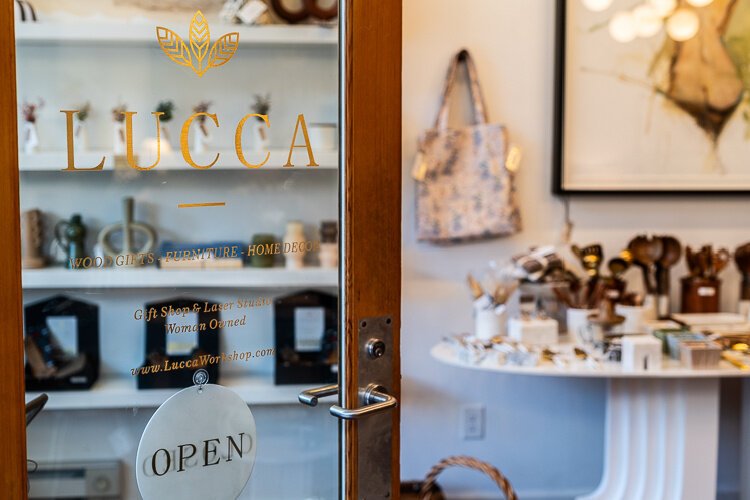 Lucca offers a selection of handmade woodcut decor and kitchen items that make perfect last-minute gifts for your host. 