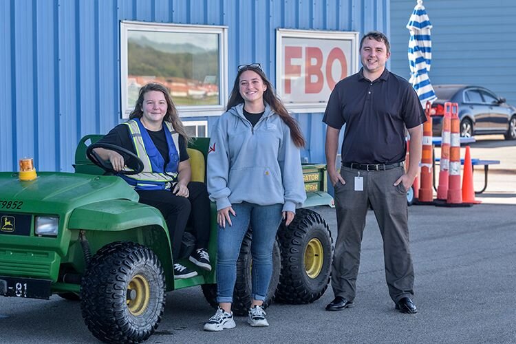 MWO chief line manager Marie Reichender, station manager Courtney Riley, and airport manager Nick Brumback help manage approximately 110 daily airport flights.