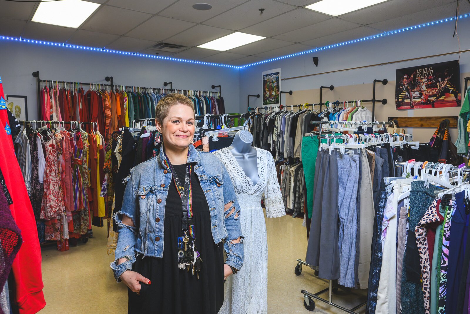 YCHS social worker and Grizzly Boutique manager Kimmy Johnson at YCHS' clothing closet.