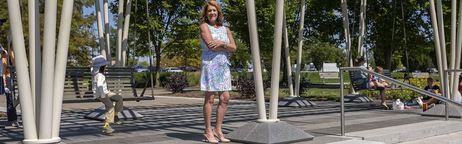 Blue Ash Mayor Jill Cole at Summit Park, the 130-acre park the city has invested $75 million in.